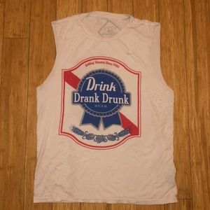 Drink Drank Drunk Distressed Tank